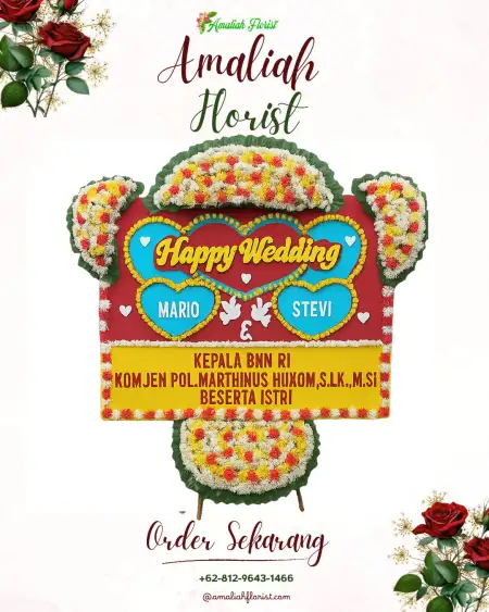 Papan Bunga Pernikahan Majapura